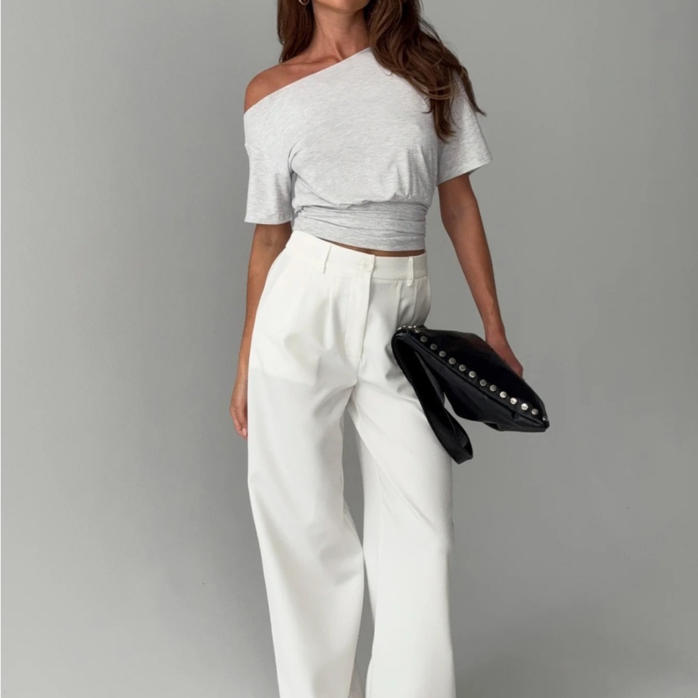 Princess Polly White Archer Pants